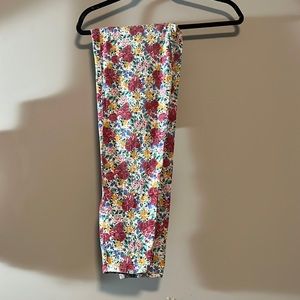 Vintage super high waisted floral denim jeans